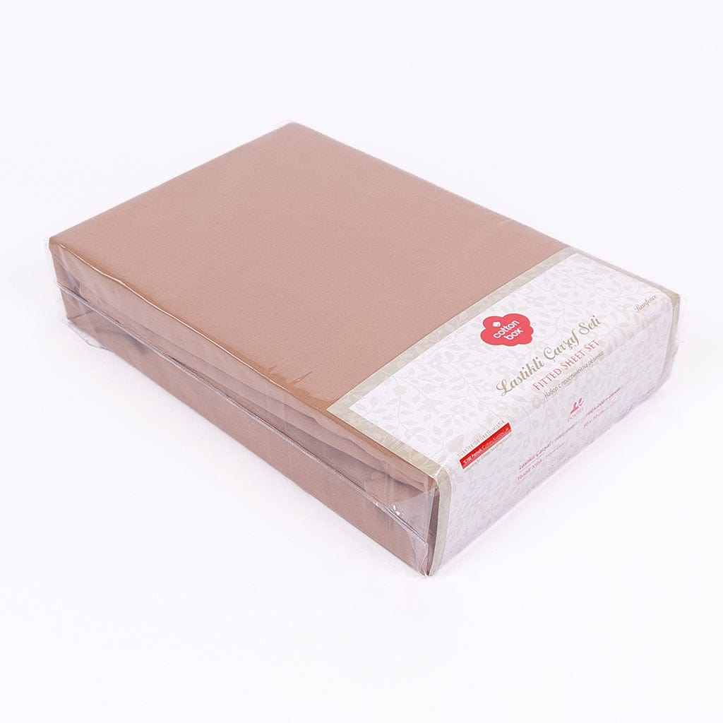 Fitted Bed Sheets Basic Brown - Cottonbox
