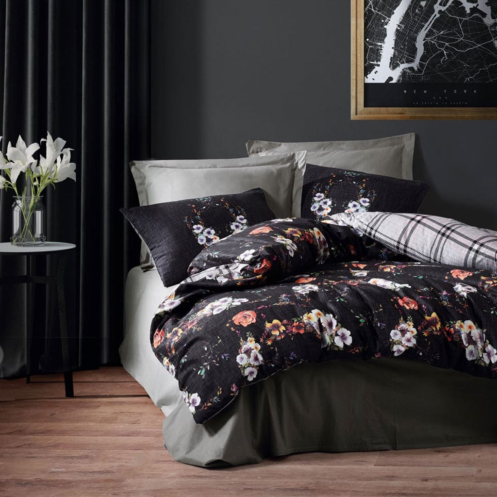 Двоен спален комплект Alanis Grey - Турски памук - Кувертюри за спални | Zencotton