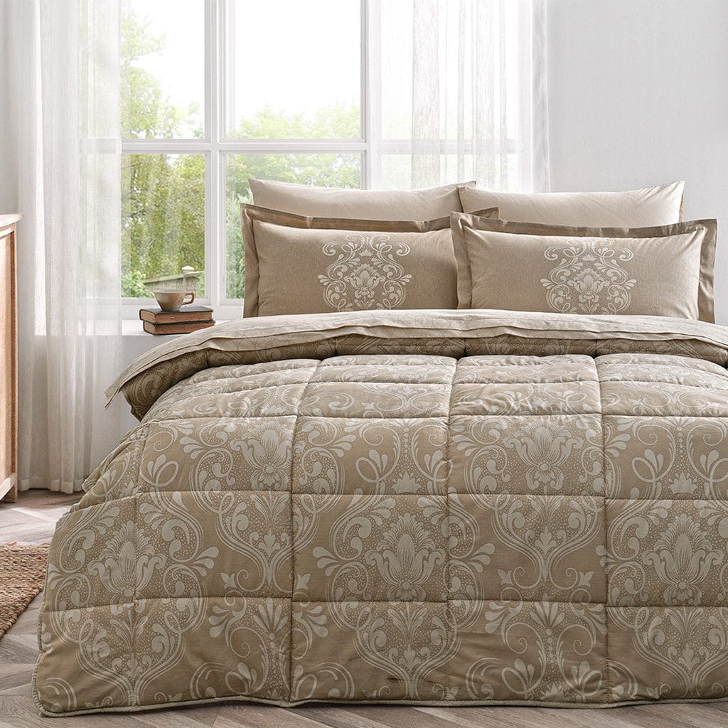 Единично Спално бельо Ранфорс - Ozdilek - Antico - Беж