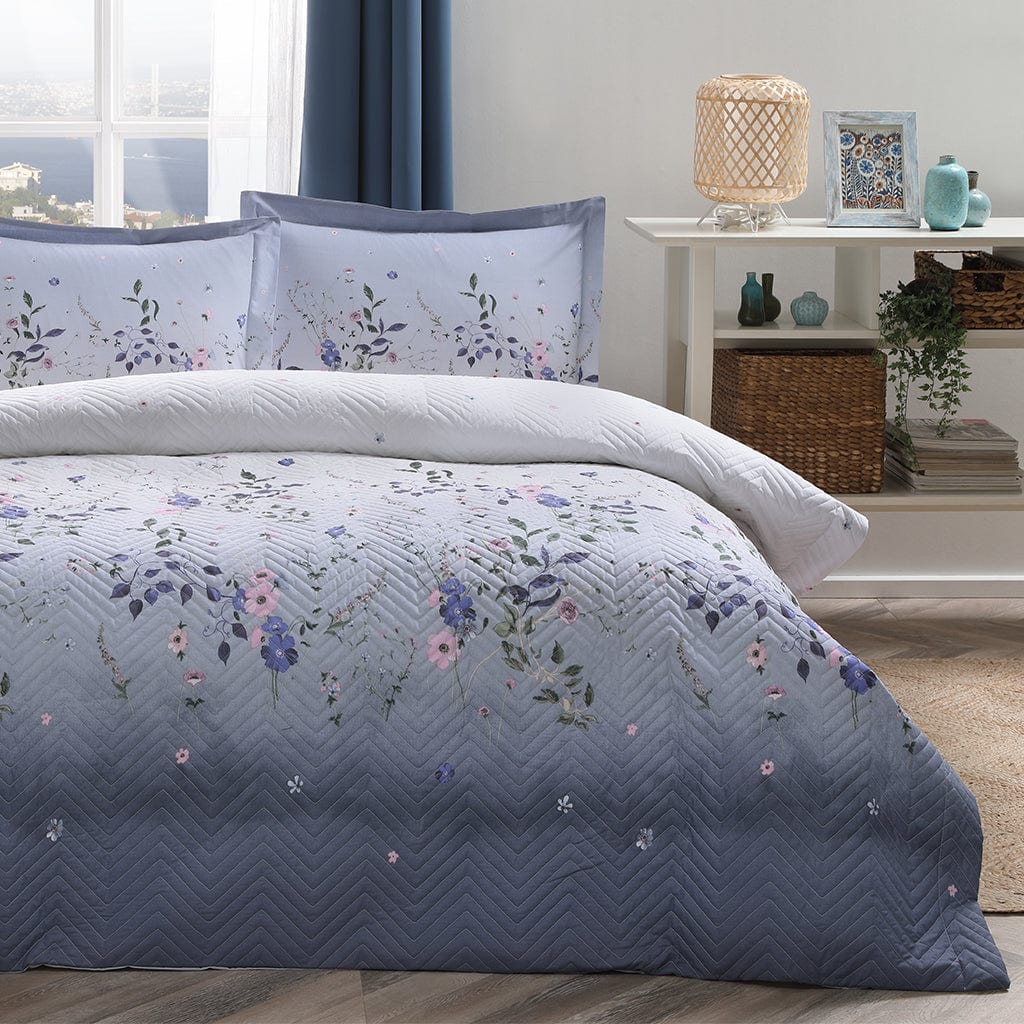 Двойно Спално бельо 4 части Ранфорс с ластик- Ozdilek - Aster - Лилав