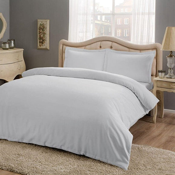 Satin Double Bedding Set Grey - TAC