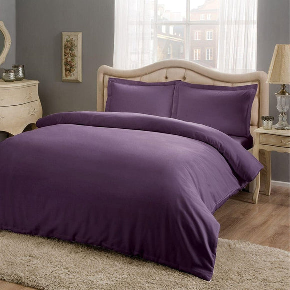 Satin Double Bedding Set Violet - TAC