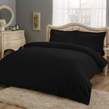 Satin Double Bedding Set Black - TAC