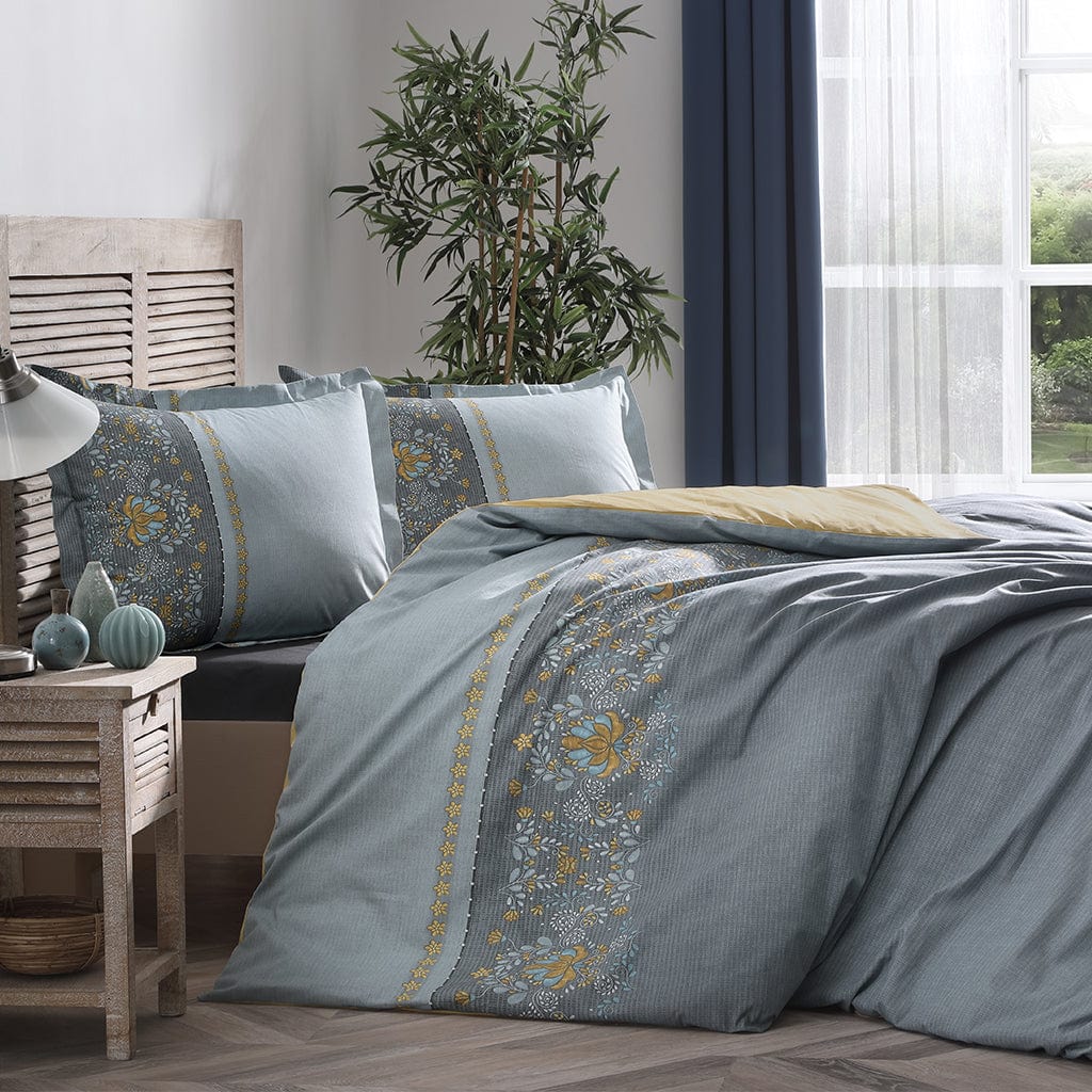 Единично Спално бельо Ранфорс - Ozdilek - Brodats - Антрацит