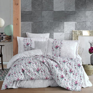 Claudia Grey Poplin Bed Linen Set - Hobby