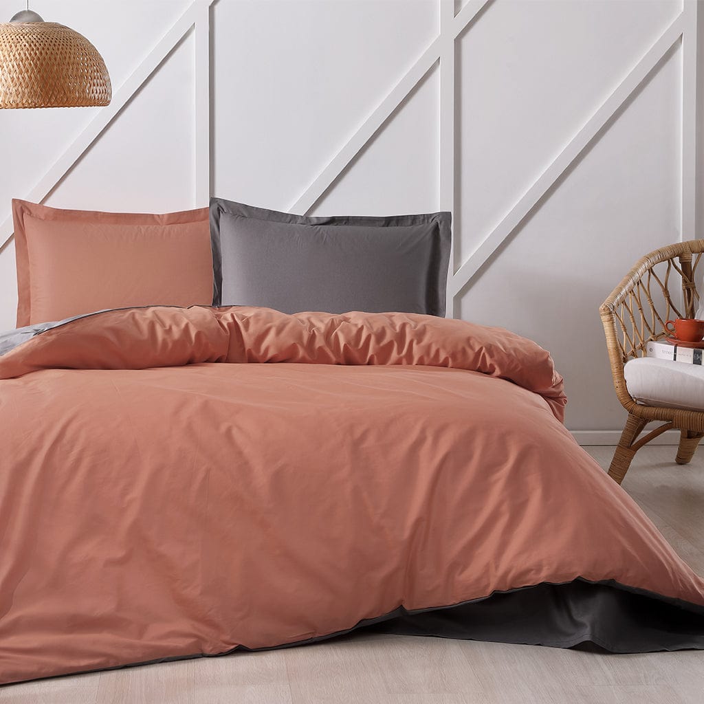 Единично спално бельо 4 части - Ранфорс - Керемид Антрацит - Ozdilek