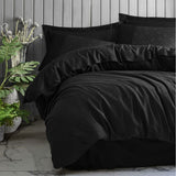 Satin Double Bedding Set Dama Black - Cottobox