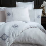 Satin Double Bedding Set Elegant White - Hobby