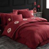 Satin Double Bedding Set Elegant Burgundy - Hobby