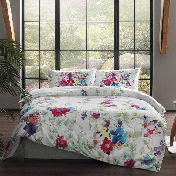 Antibacterial Double Bedding Set Fleur Green - TAC