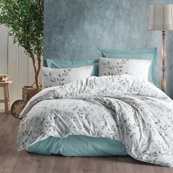 Single Ranforce Bedding Set Lendell Mint - Cottonbox