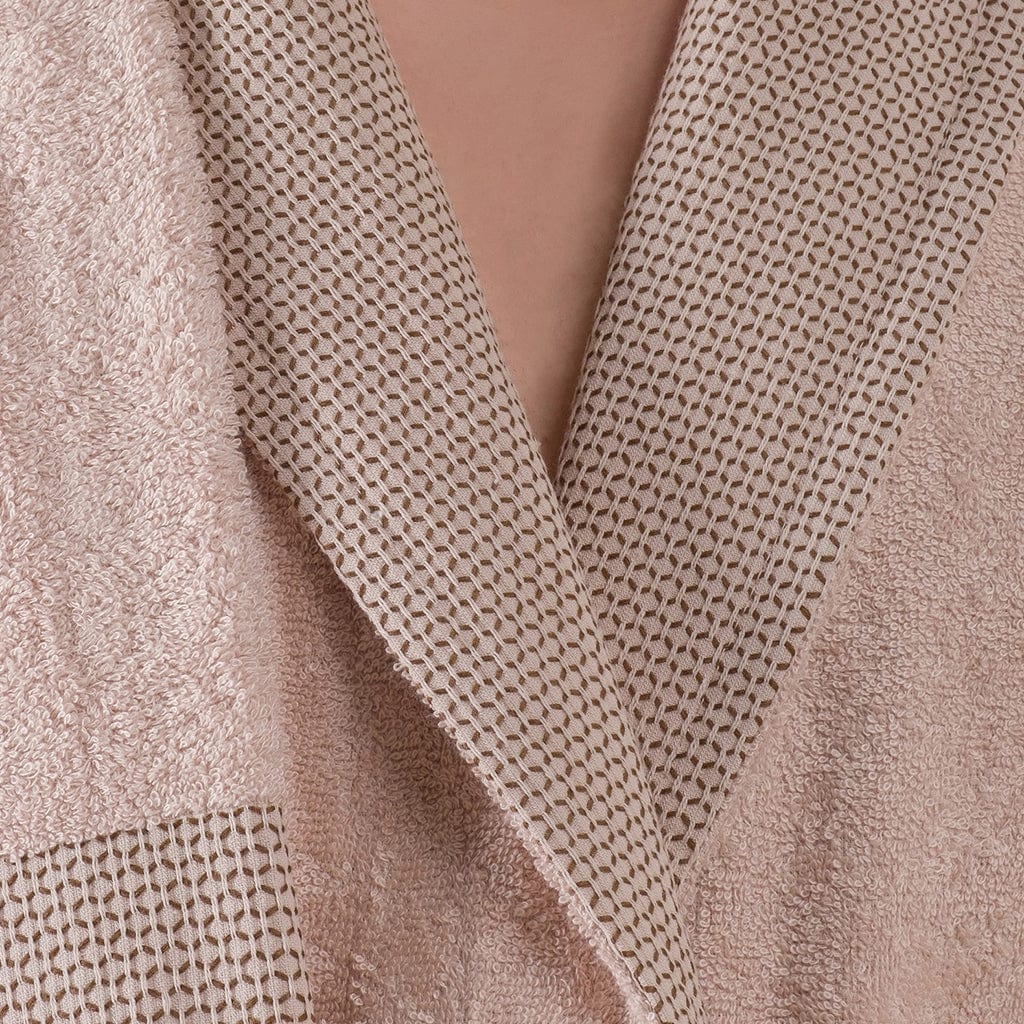 Embroidered Bathrobe Cappuccino - Cottonbox