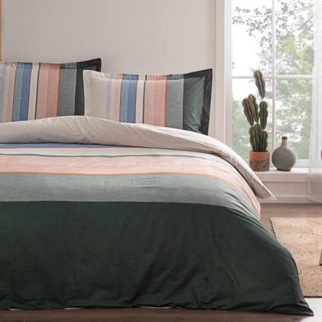 Комплект единично спално бельо ранфорс 3 части - Linje - Ozdilek