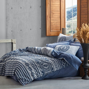 Single Ranforce Bedding Set Norwin Indigo - Cottonbox