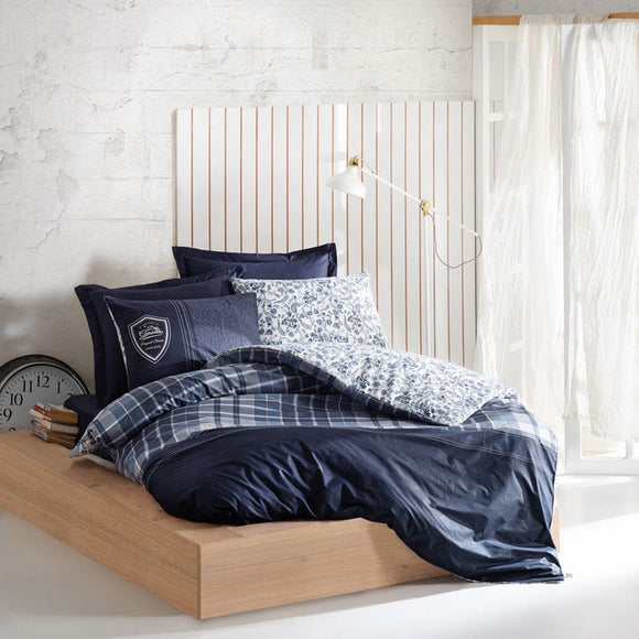 Double Bed Linen Set Pablo Navy - Cottonbox