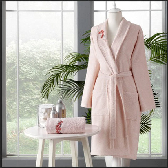 Bathrobe and Hand Towel Set Sarah Salmon - TAC