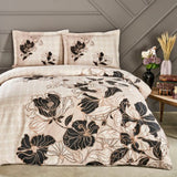 Satin Double Bedding Set Sharon Cappuccino - TAC