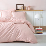 Satin Double Bedding Set Stripe Pudra - Cottonbox