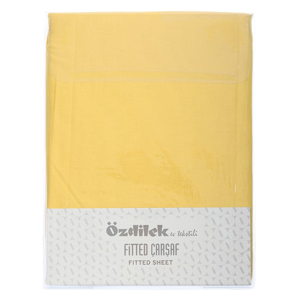 Trendy Жълт - Чаршаф с Ластик - Двоен