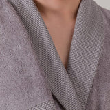 Embroidered Bamboo Bathrobe Grey - Cottonbox